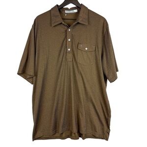 Criquet Mens Pima Cotton Blend Polo Shirt Brown - 2XL XXL